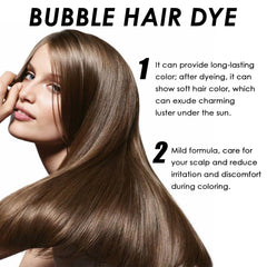 Hoegoa Hair Dye Shampoo Bubble Colored Hair Dye Shampoo Hair Color Dye Color Blackening Shampoo