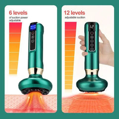 Electric Scraping Instrument with 6-speed Adjustable Cupping and Timed Design for Whole Body Dredging and Massage